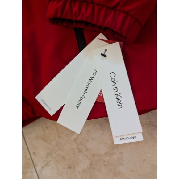 NEW Calvin Klein Hooded Red Soft Shell Winter Jacket Mens XXL Water-Resistant W - Picture 5 of 13